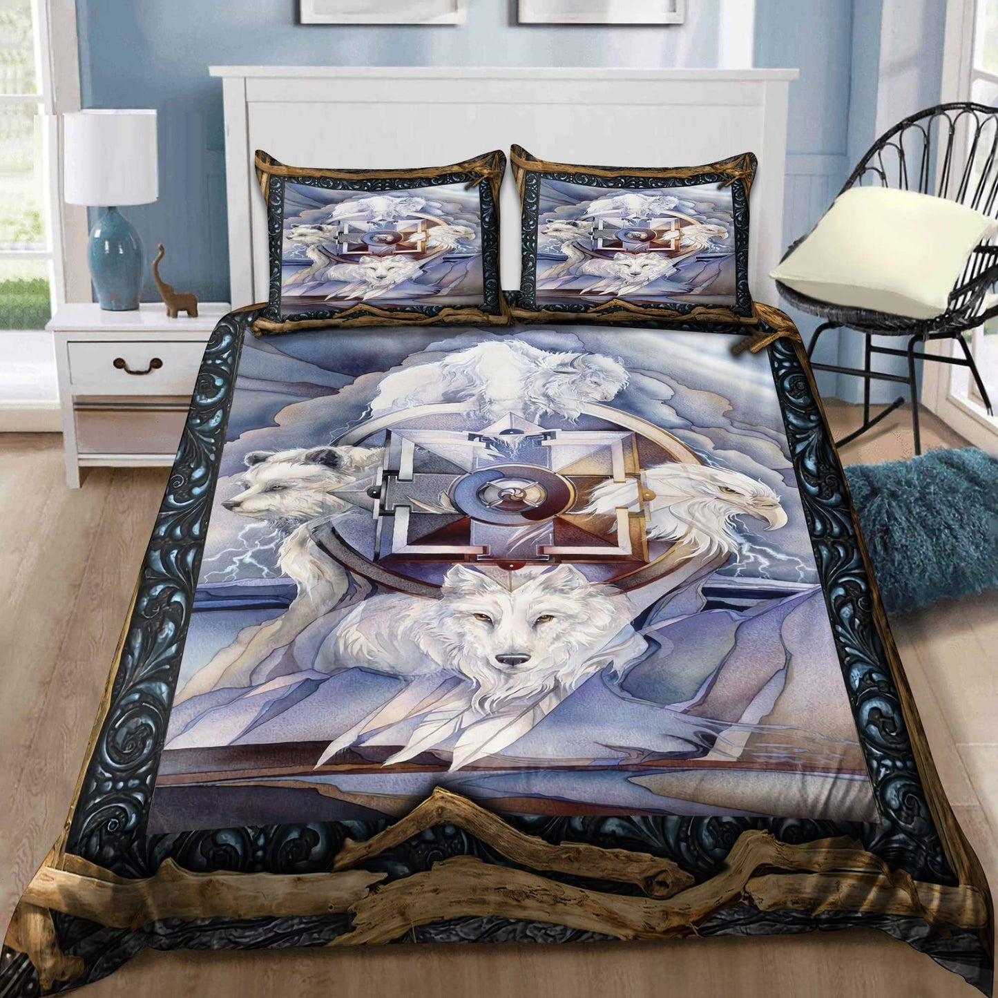 Wolf Native American 3D All Over Printed Bedding Set