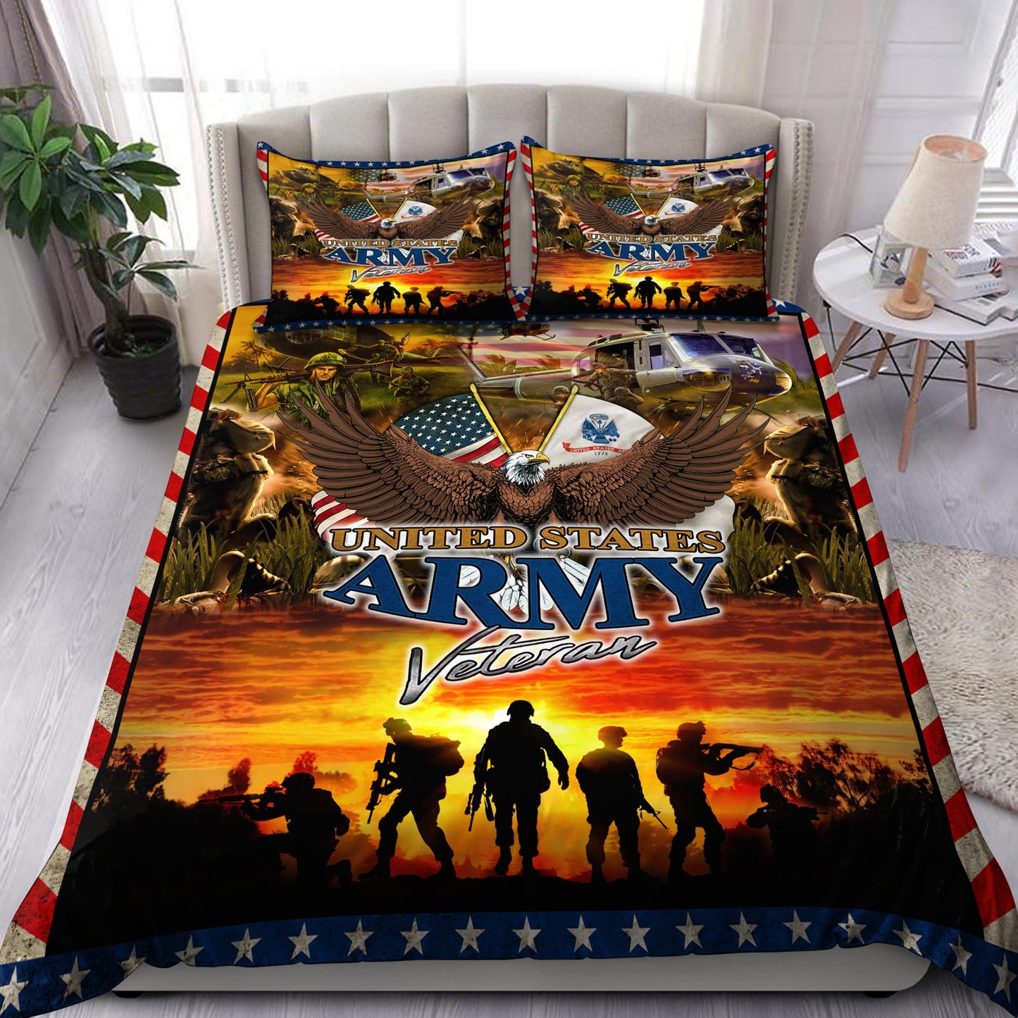 US Army Veteran 3D All Over Printed Bedding Set