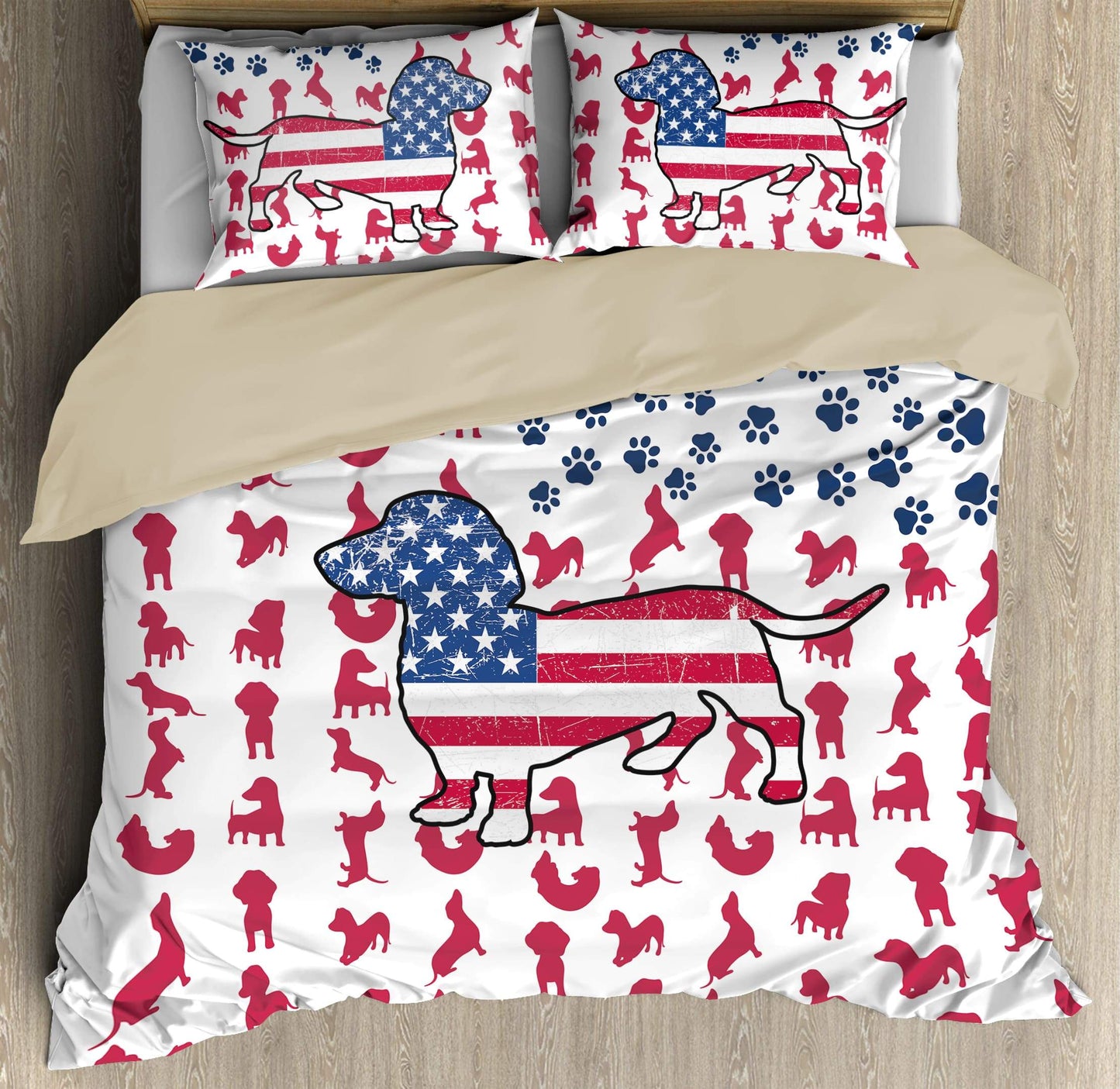 Dachshund American Flag Bedding Set DD04062106