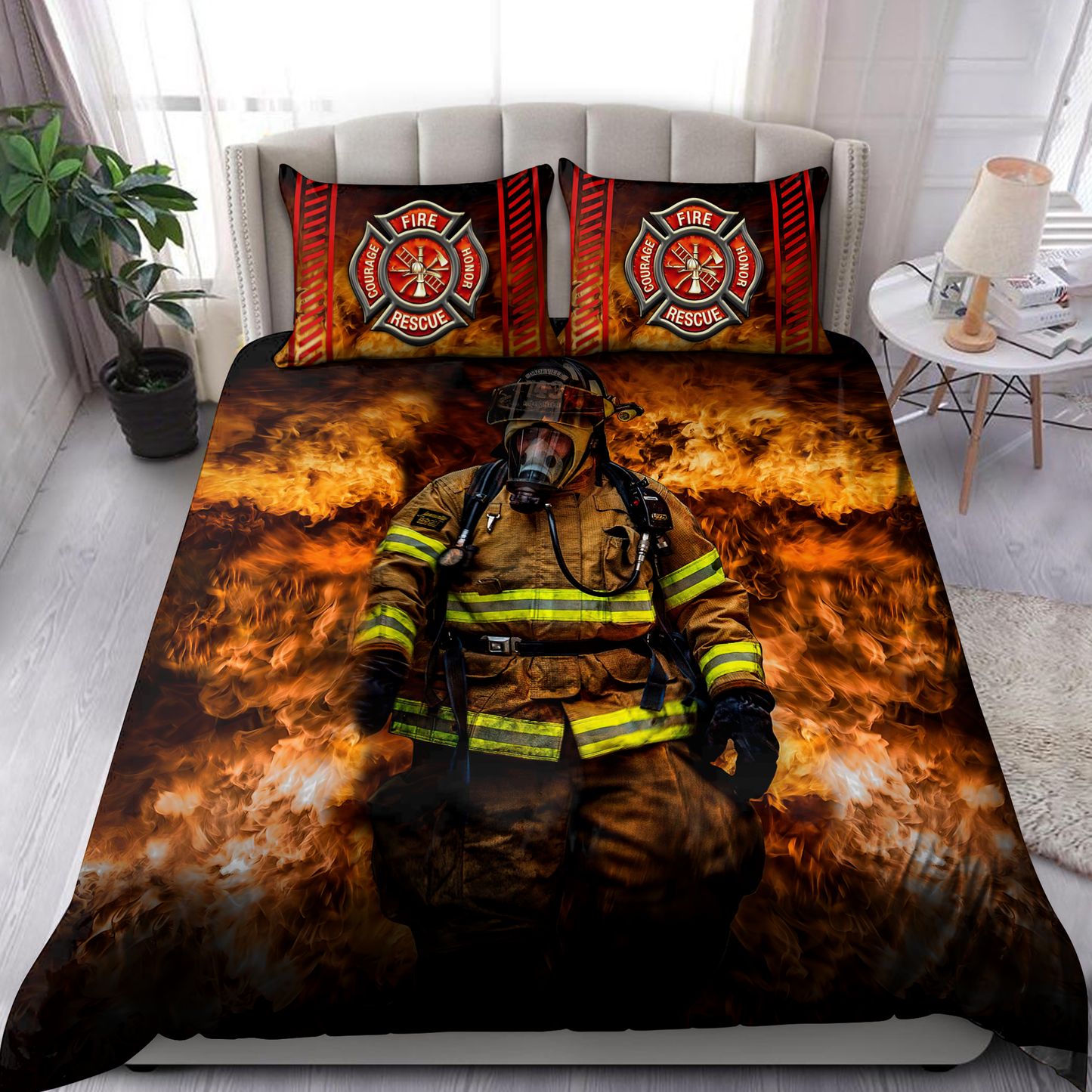 Brave Firefighter Bedding Set