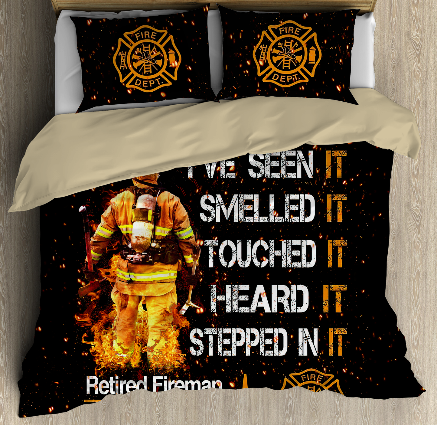 Retired Firefigter Bedding Set