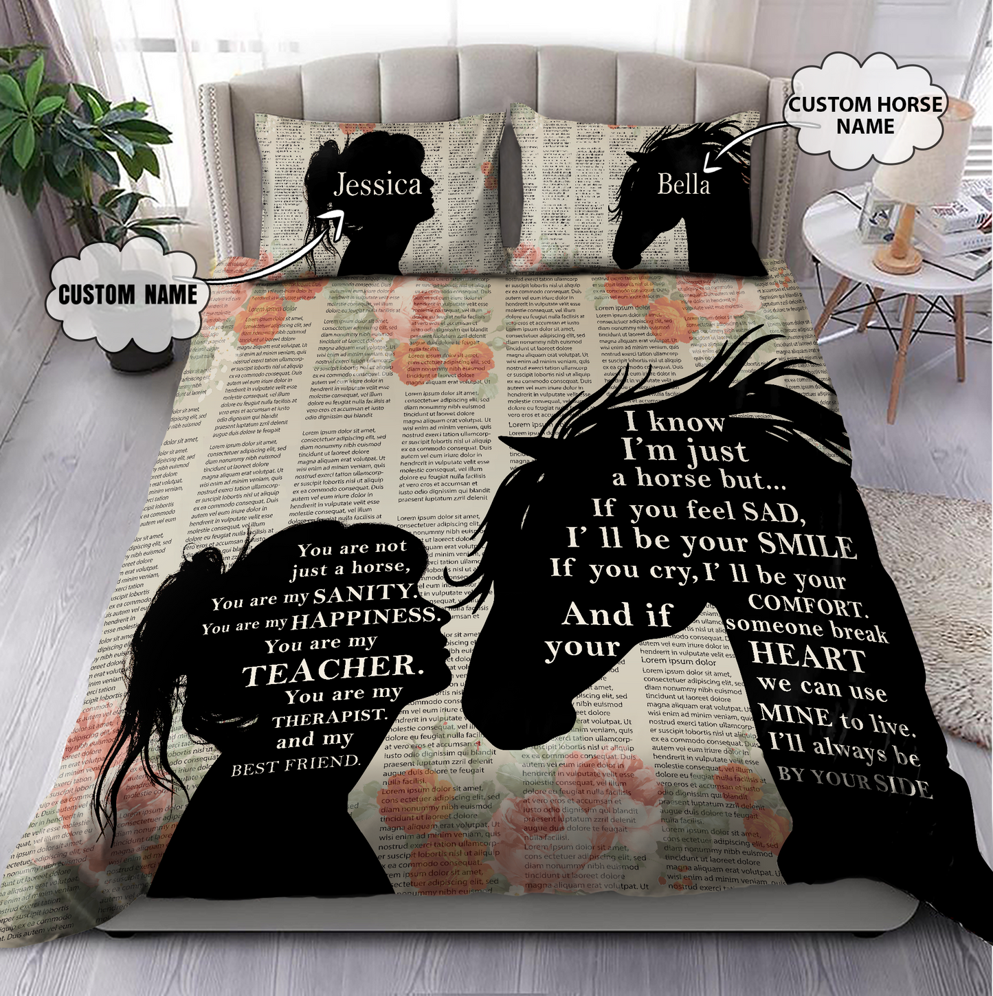 Beautiful Horse 3D All Over Printed Bedding Set SN24022102