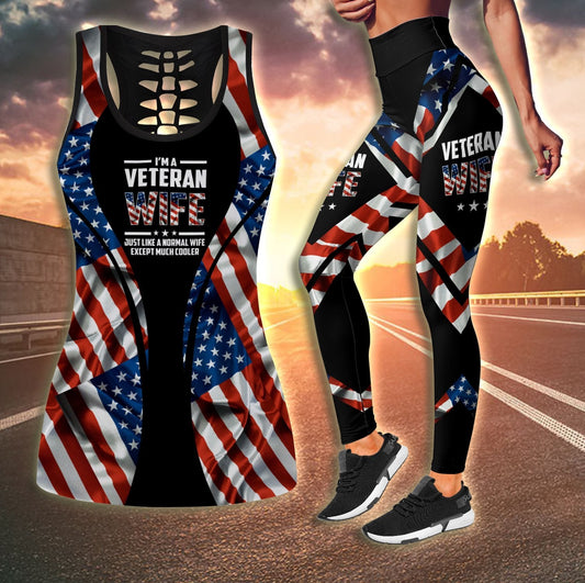 US Veteran Wife Combo (Legging+Tank) for women