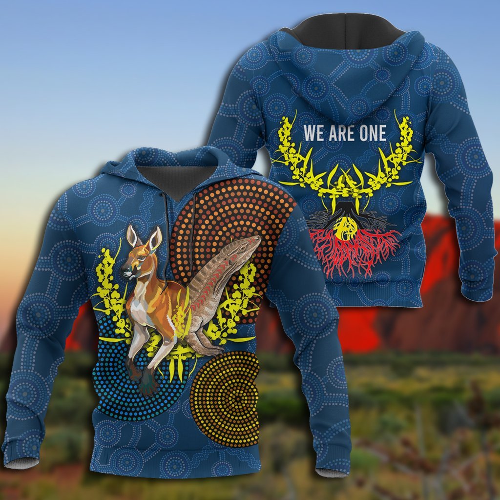 We are one Koori and Australia all over shirt for men and women blue TR030402 - Amaze Style™-Apparel