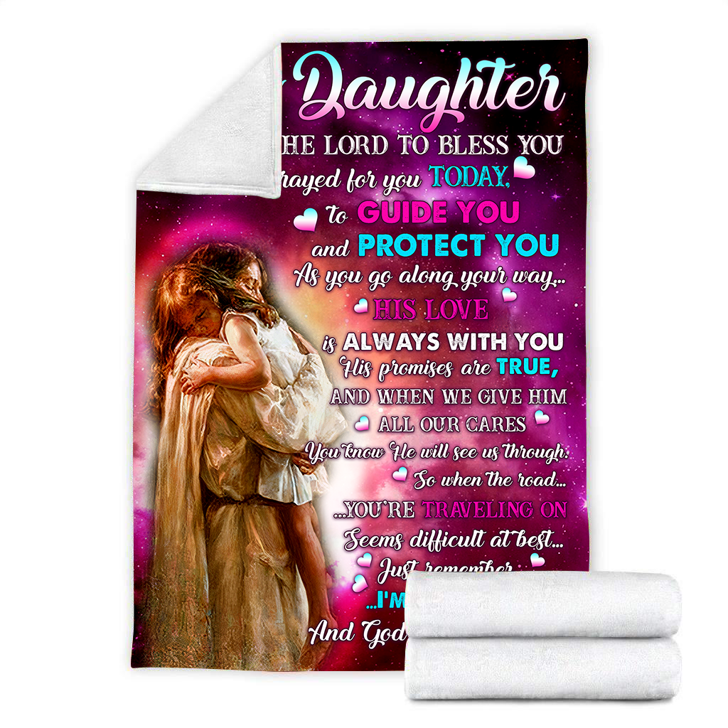 To My Daughter Sherpa Blanket TT
