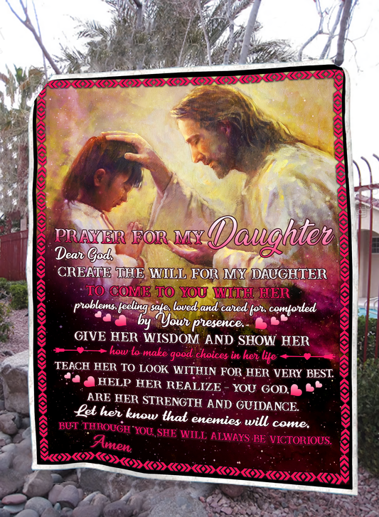 To My Daughter Sherpa Blanket TT