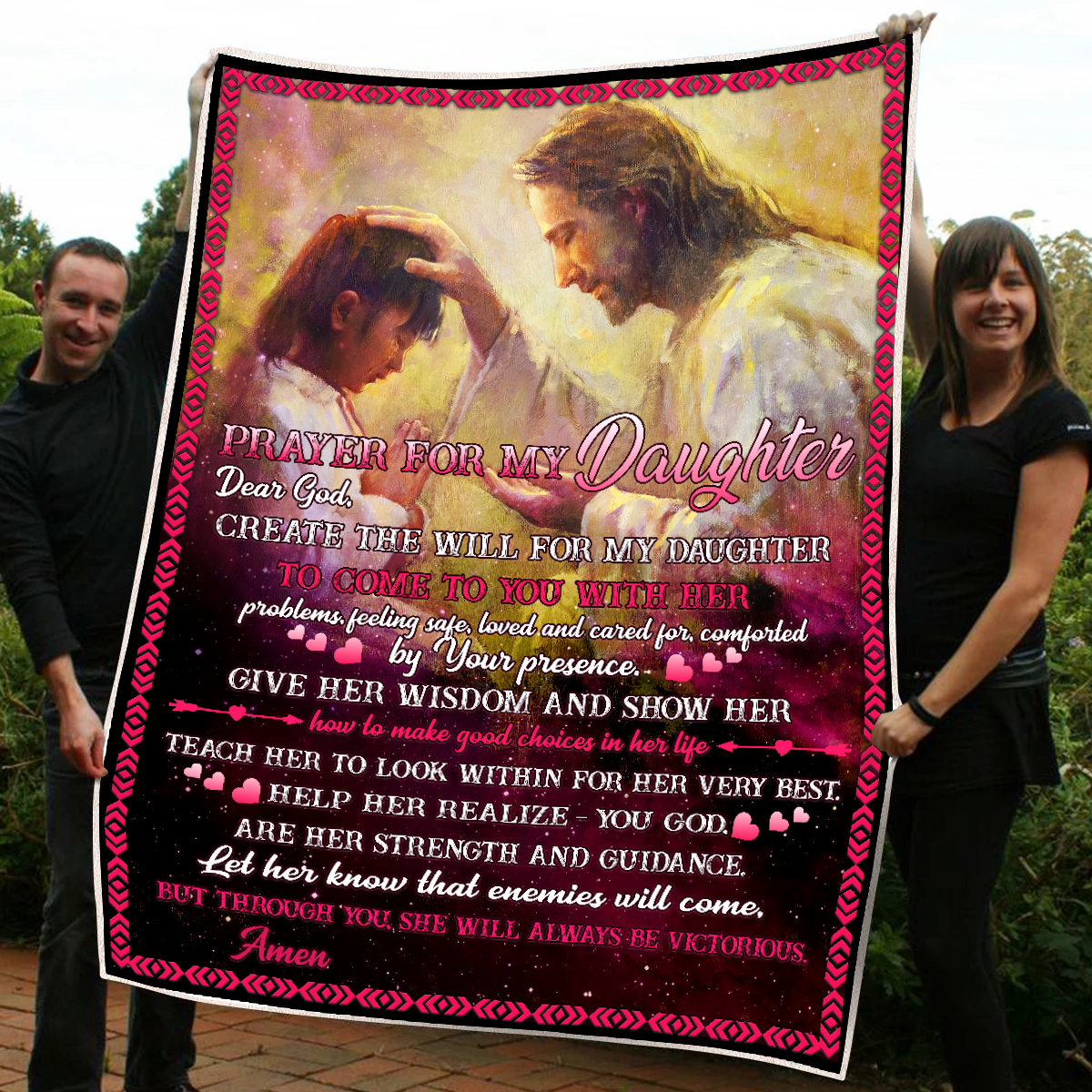 To My Daughter Sherpa Blanket TT