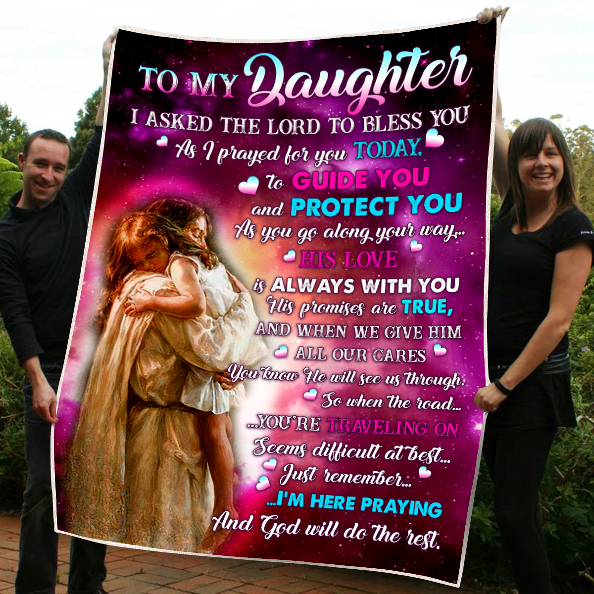 To My Daughter Sherpa Blanket TT