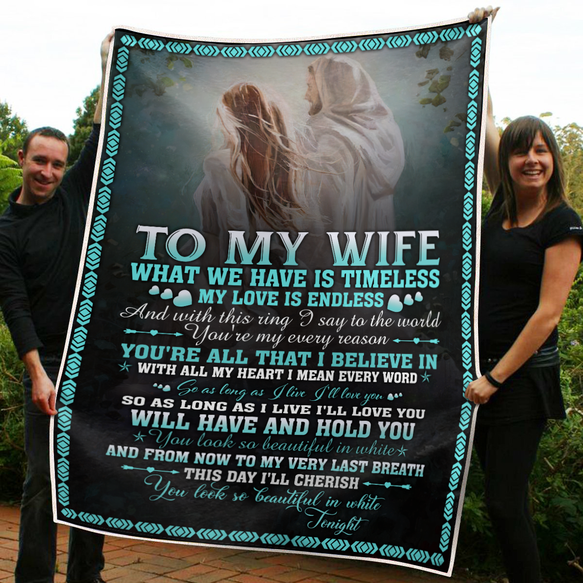 To My Wife Sherpa Blanket TT