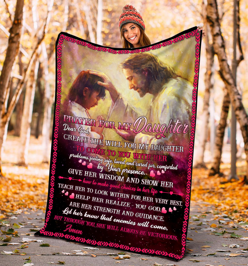 To My Daughter Sherpa Blanket TT