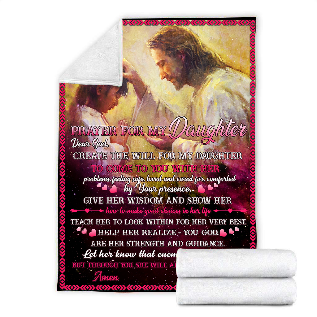 To My Daughter Sherpa Blanket TT