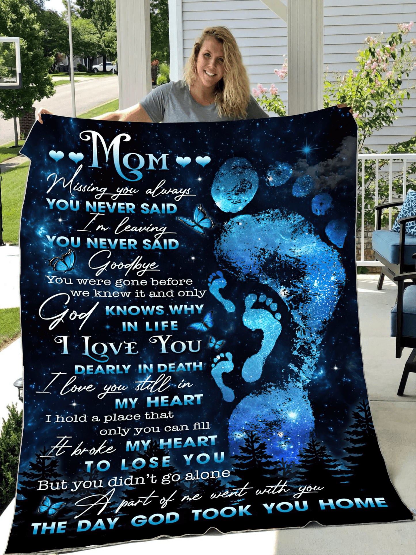 The Day God Took My Mom Blanket Memorial Gifts
