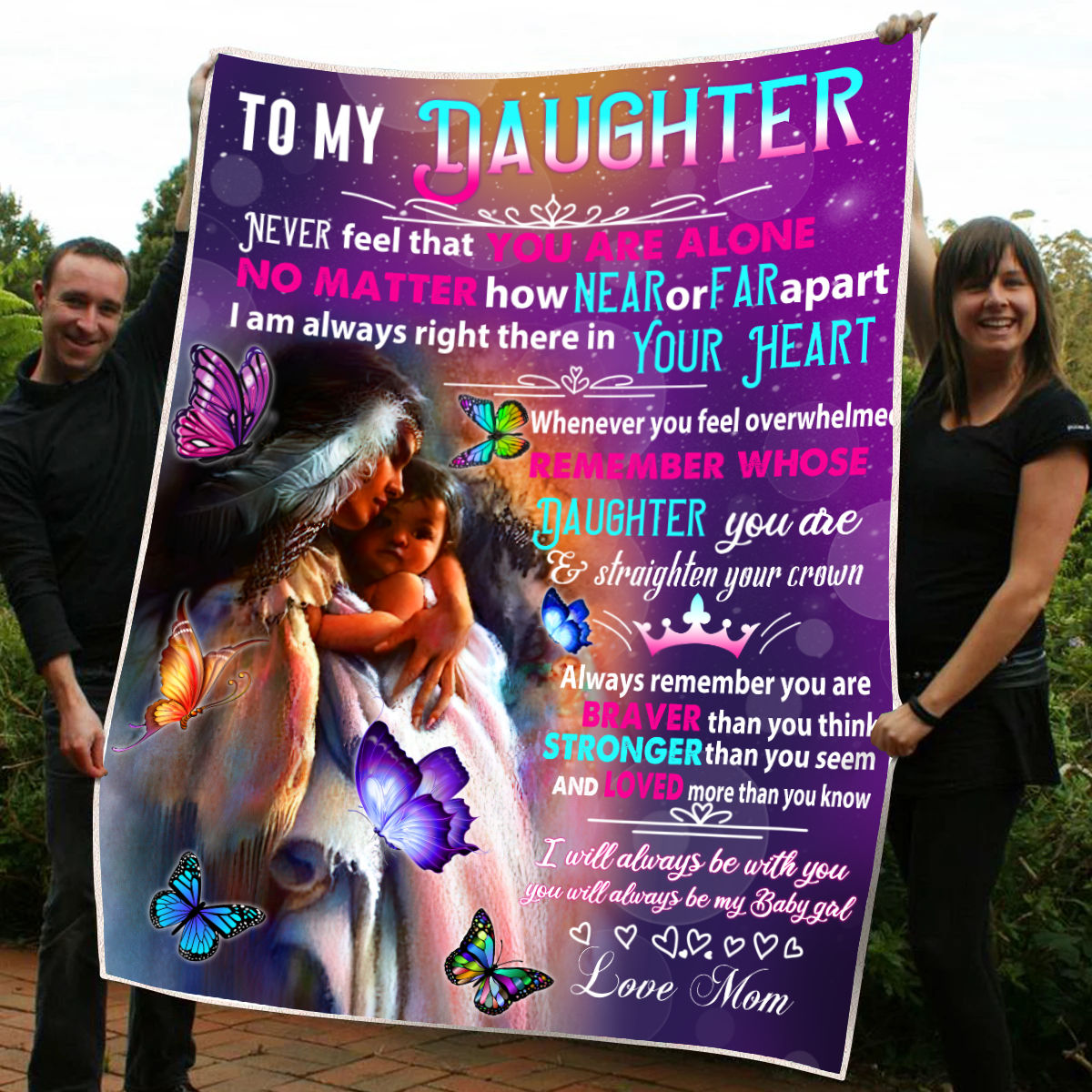 To My Daughter From Mom - Premium Blanket