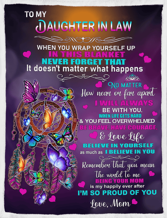 To My Daughter In Law - Premium Blanket