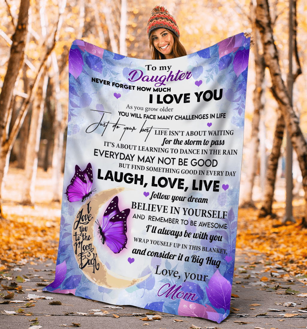 To My Daughter From Mom - Premium Blanket