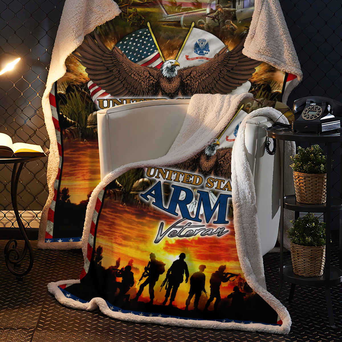 US Army Veteran 3D All Over Printed Blanket