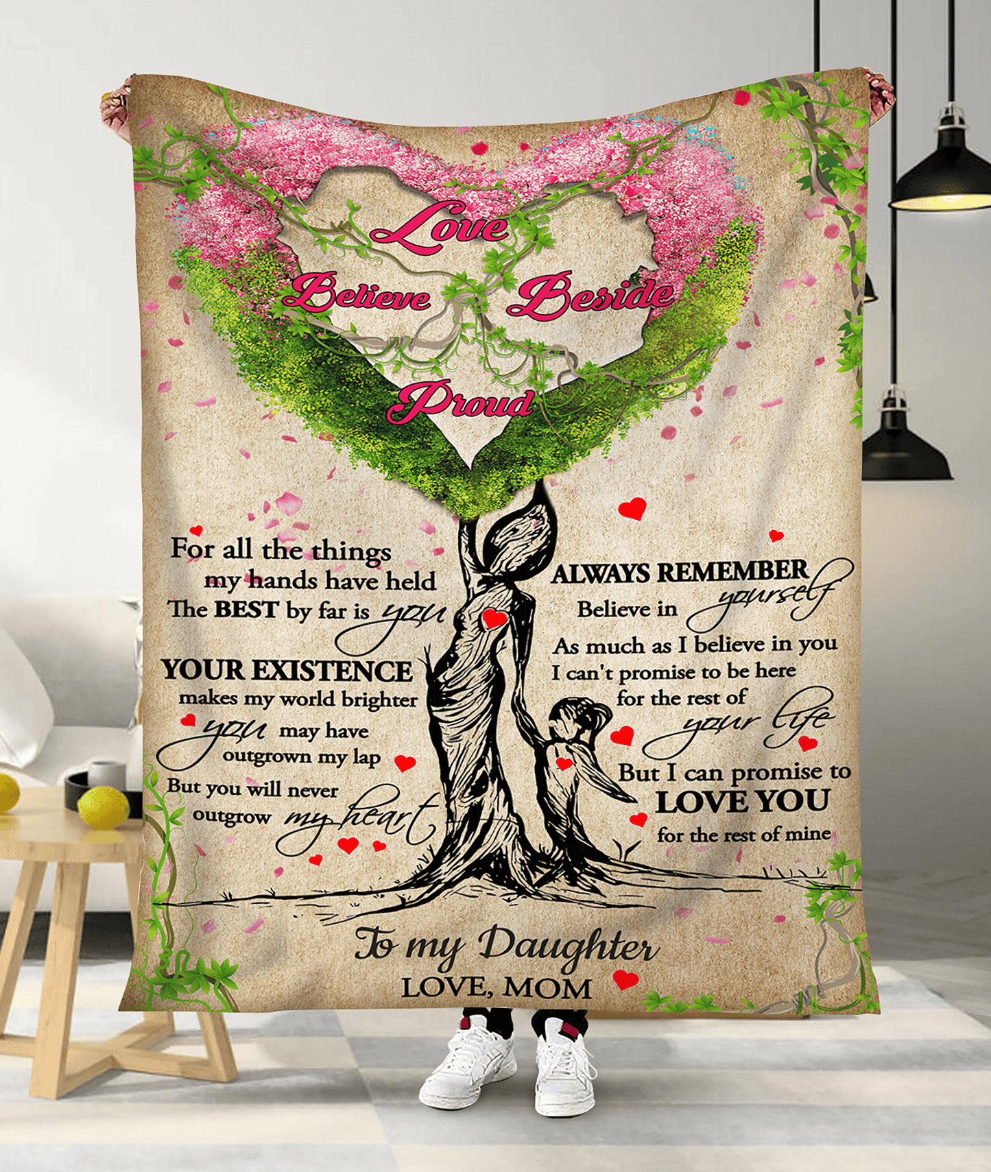 To My Daughter From Mom - Premium Blanket