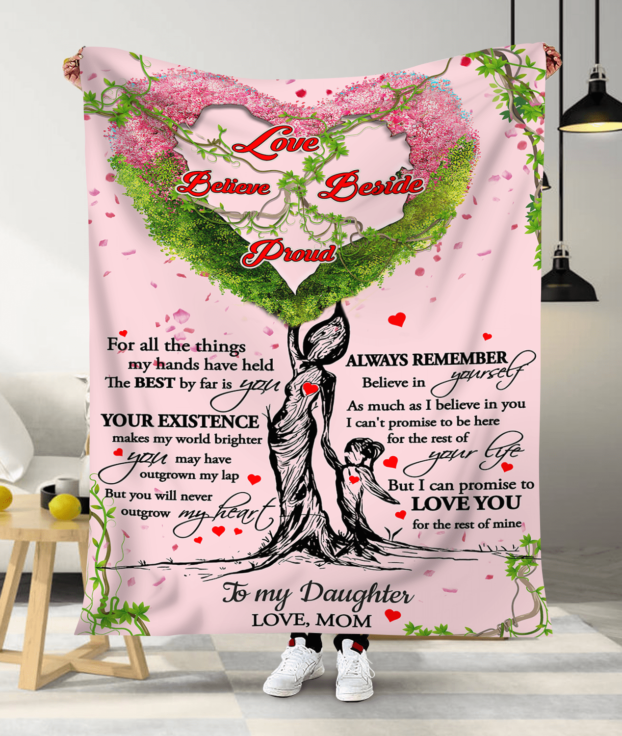 To My Daughter From Mom - Premium Blanket