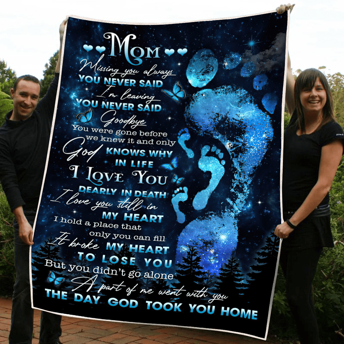 The Day God Took My Mom Blanket Memorial Gifts