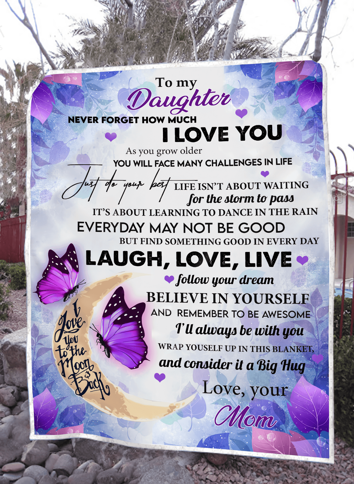 To My Daughter From Mom - Premium Blanket