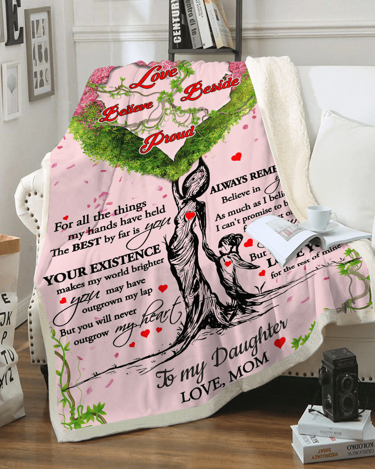 To My Daughter From Mom - Premium Blanket