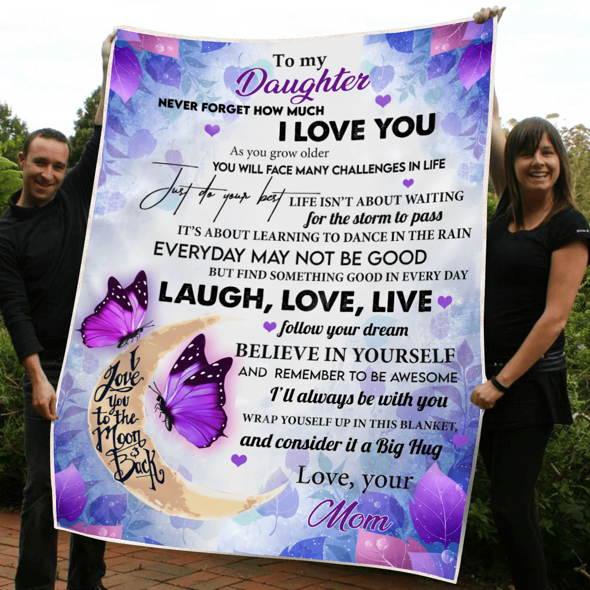 To My Daughter From Mom - Premium Blanket