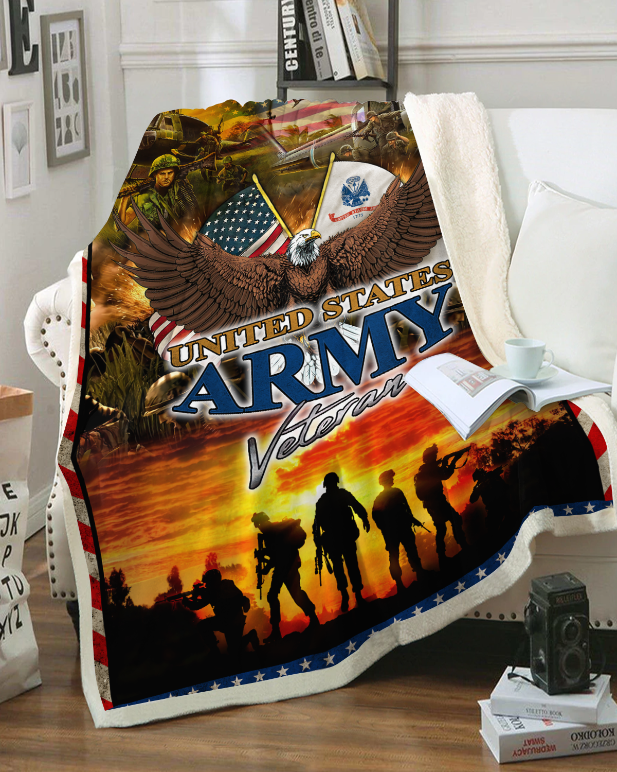 US Army Veteran 3D All Over Printed Blanket