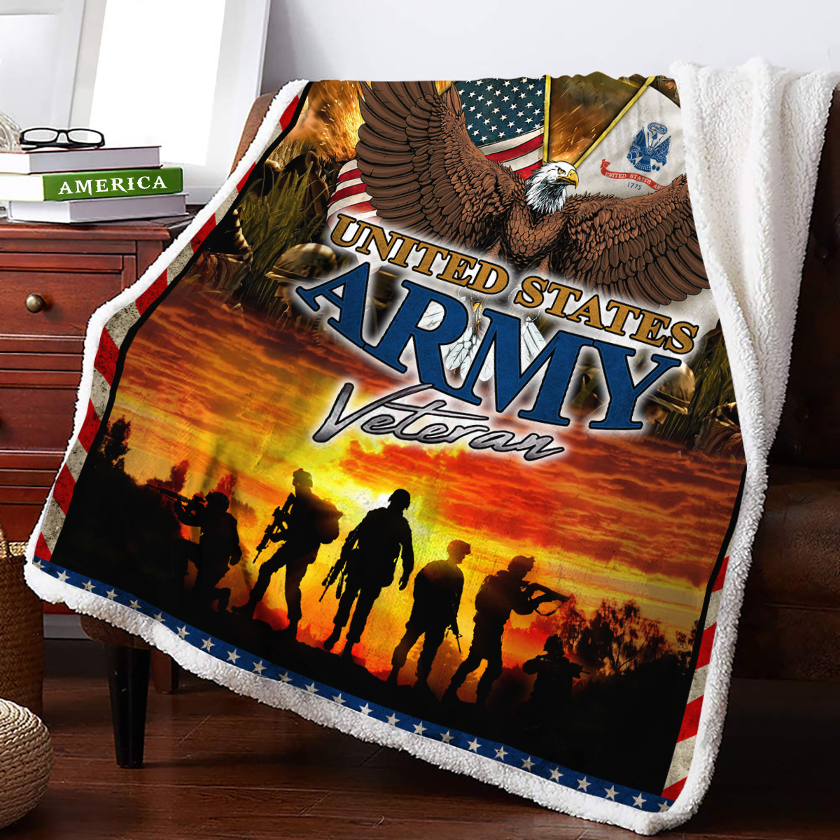 US Army Veteran 3D All Over Printed Blanket