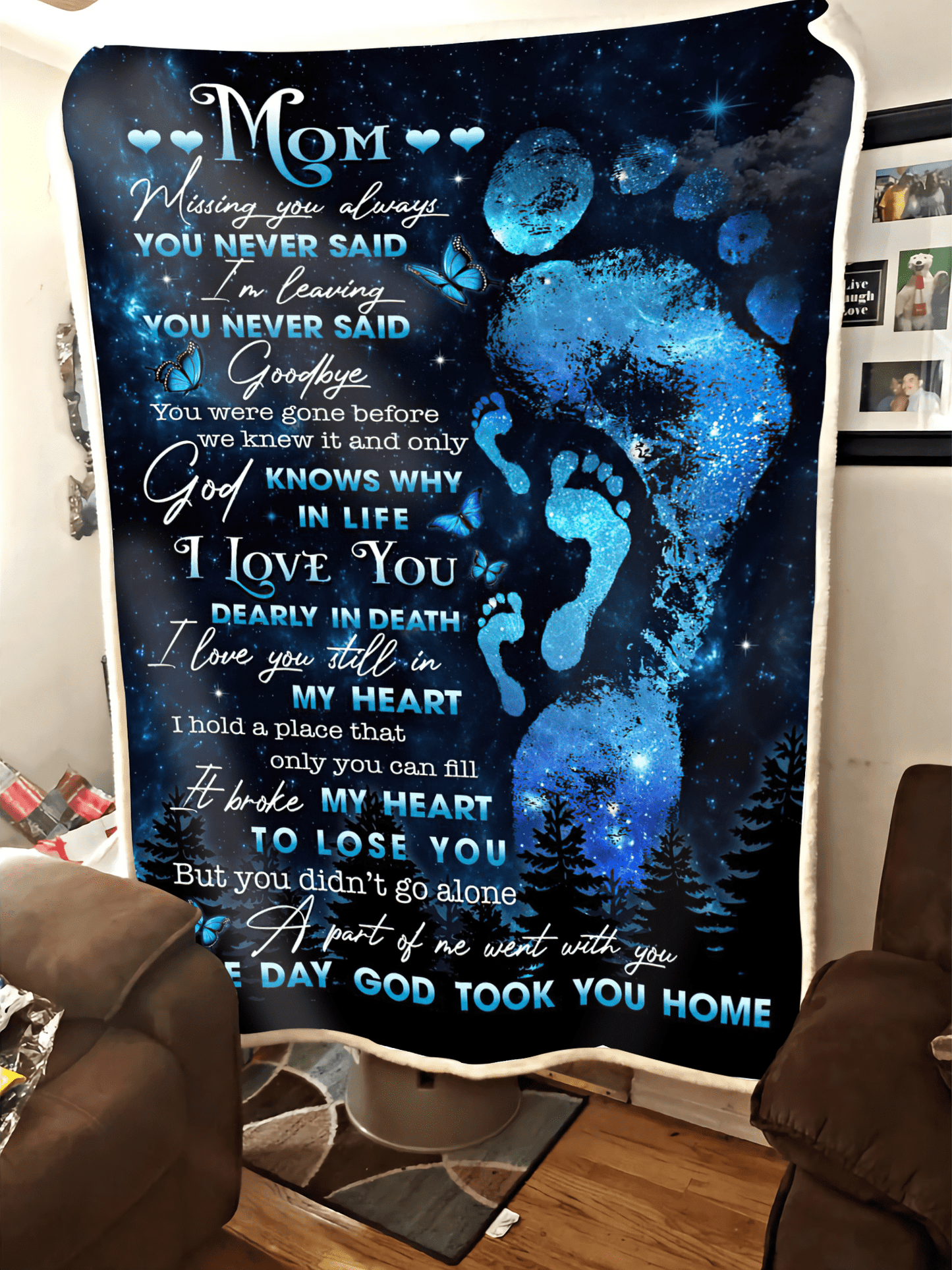 The Day God Took My Mom Blanket Memorial Gifts