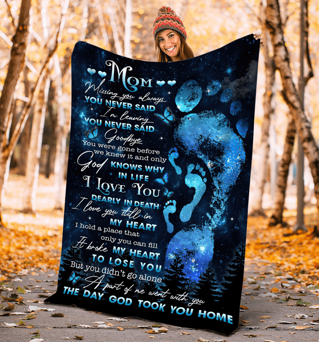 The Day God Took My Mom Blanket Memorial Gifts