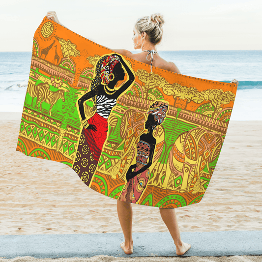 African Culture No 4 Summer Beach Towel