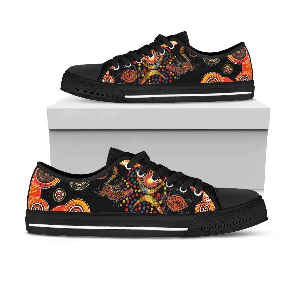Aboriginal shoes Naidoc Week 2021 Turtle Lizard Low Top Shoes