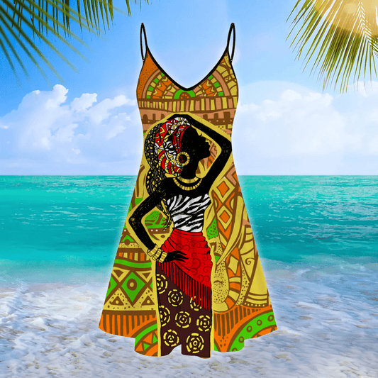 African Culture No 4 Summer Beach Dress