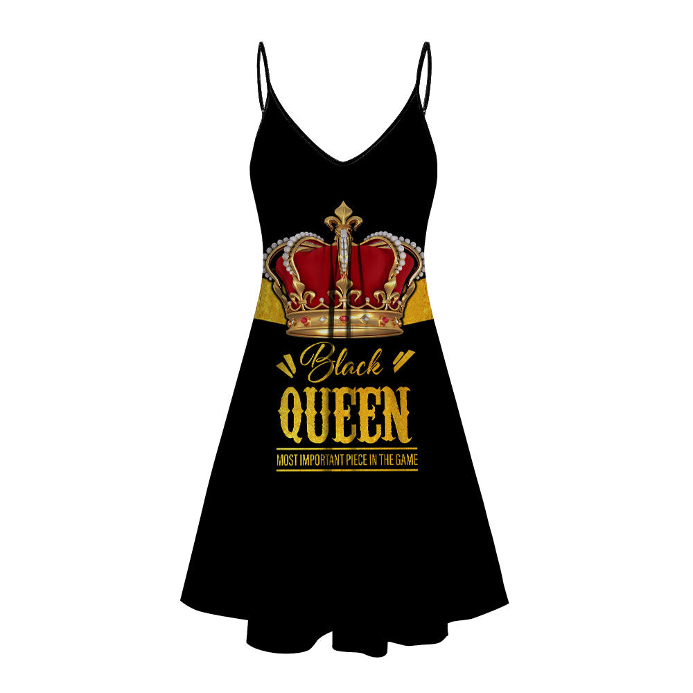 African Culture Black King Beach Dress ML