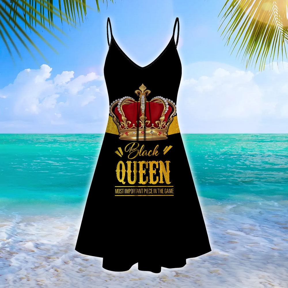 African Culture Black King Beach Dress ML
