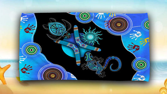 Aboriginal Naidoc Week 2021 Blue Beach Towel