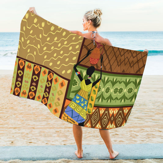 African Girl No 8 Summer Beach Towel NTN10072104