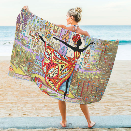 African Girl No 5 Summer Beach Towel NTN10072101
