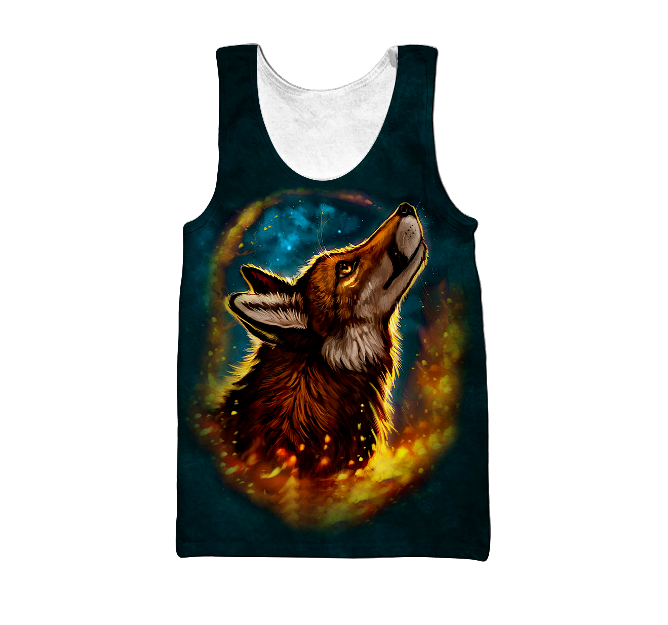 Wolf 3D All Over Printed Unisex Deluxe Hoodie ML