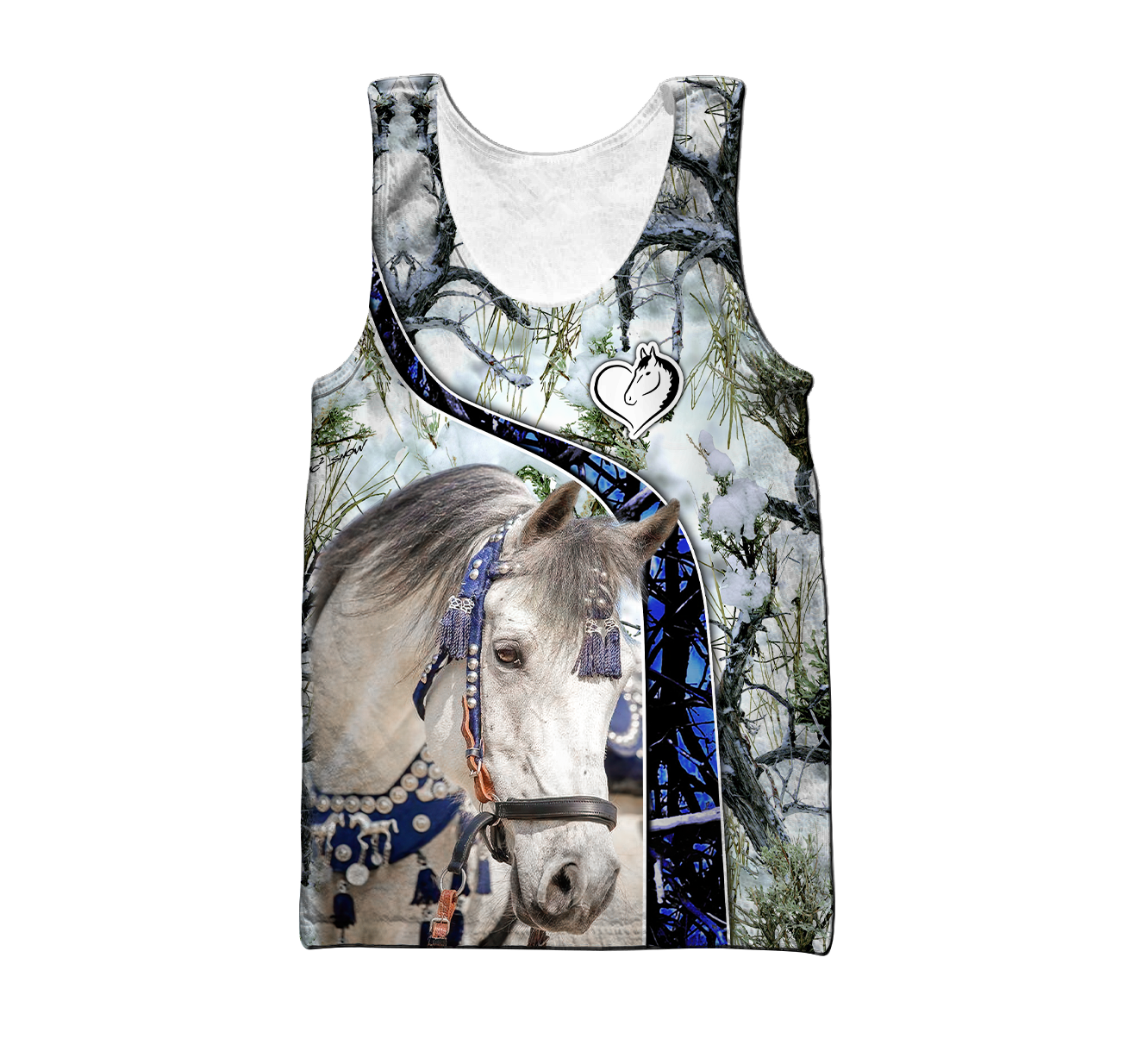Beautiful White Horse 3D All Over Printed Shirts For Men And Women MH25122001CL