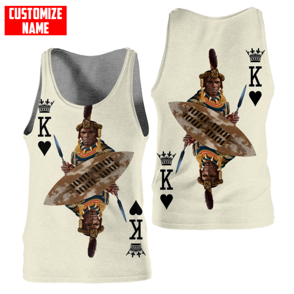 African Culture Black King Zulu Unisex Hoodie ML Personalize Name