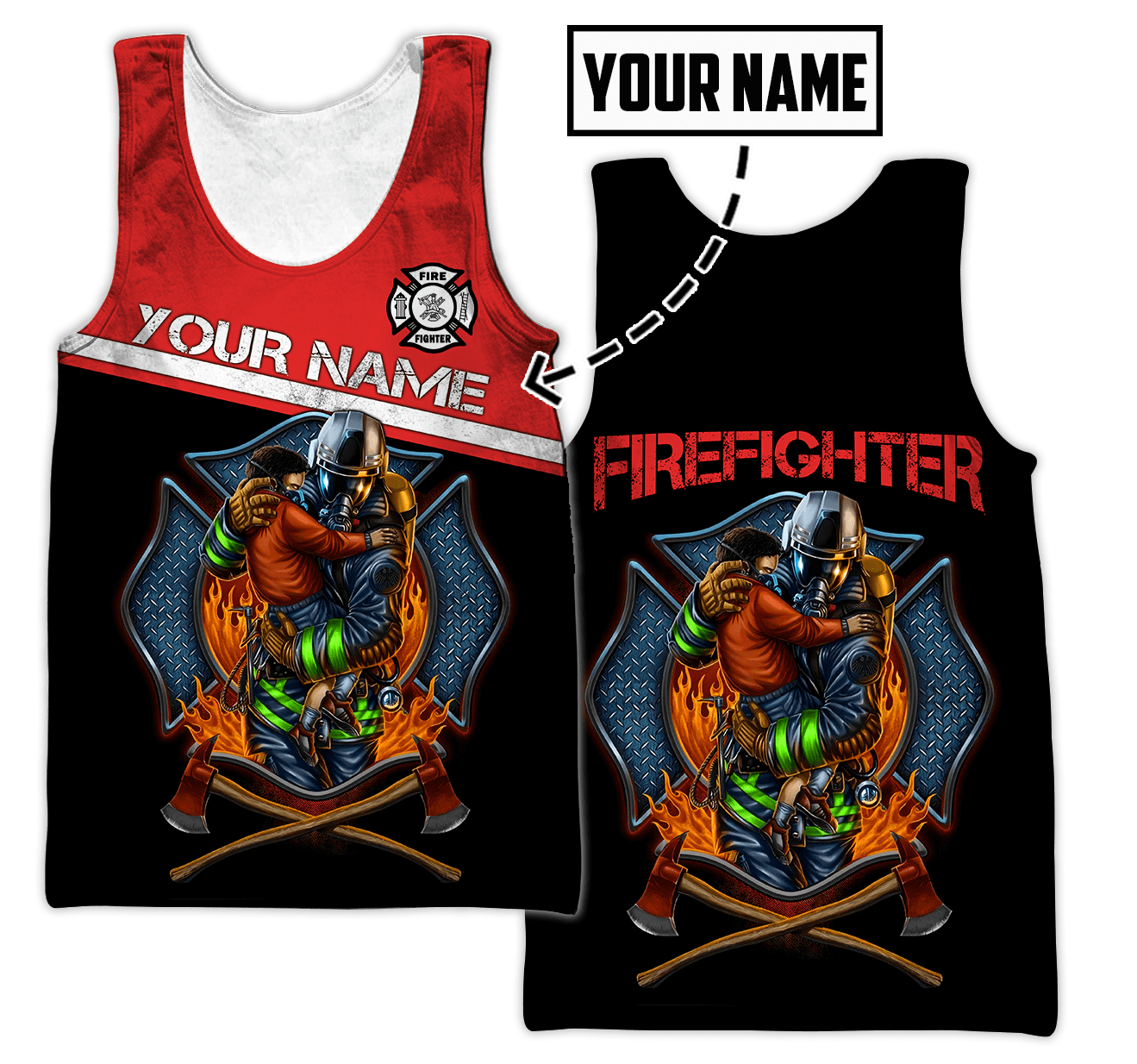 Customize Name Firefigher Hoodie For Men And Women