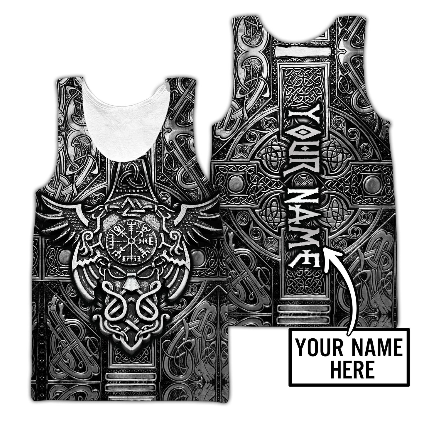 Viking All Over Printed Custom Name Unisex Shirts