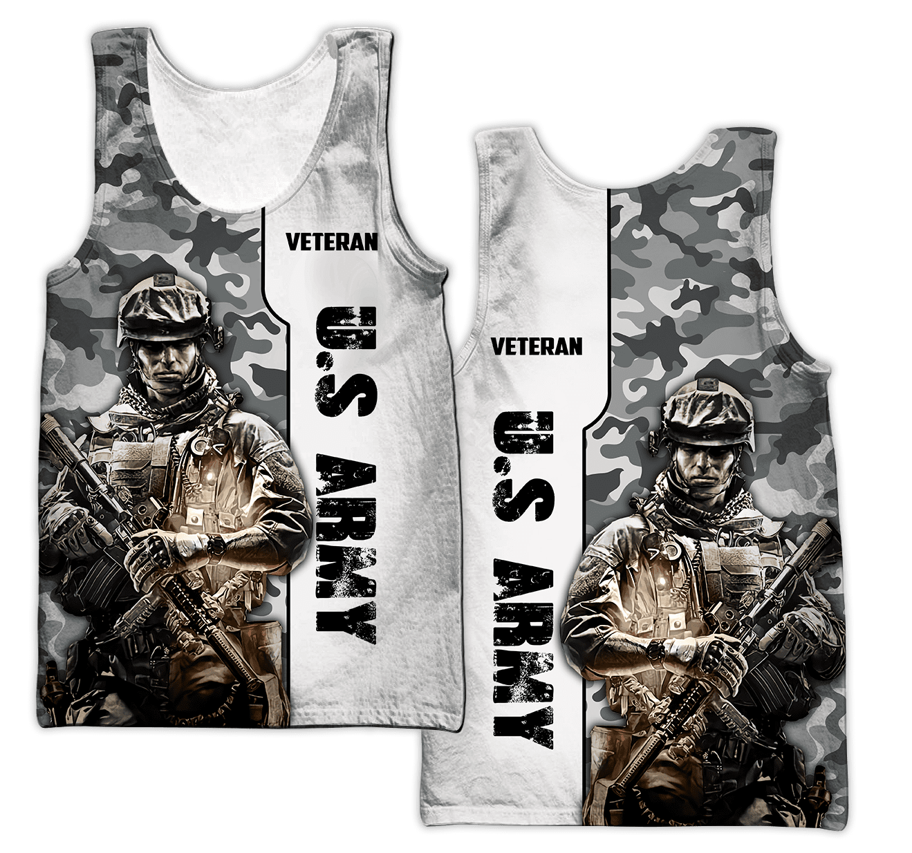 US Army Veteran 3D All Over Printed Hoodie