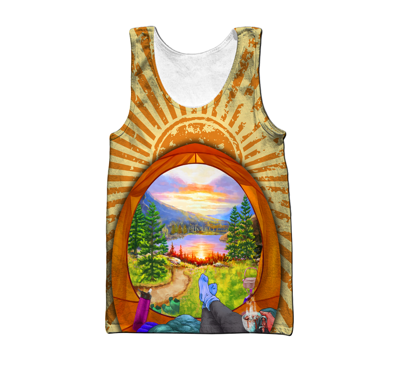 Camping 3D All Over Printed Unisex Shirts Tent View