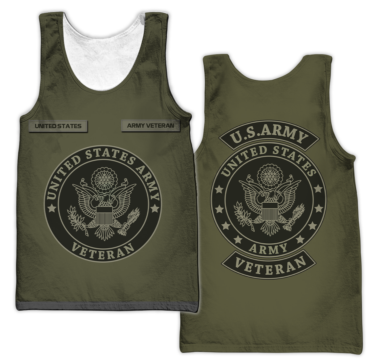 US Veteran Persionalized Name 3D All Over Printed Unisex Hoodie