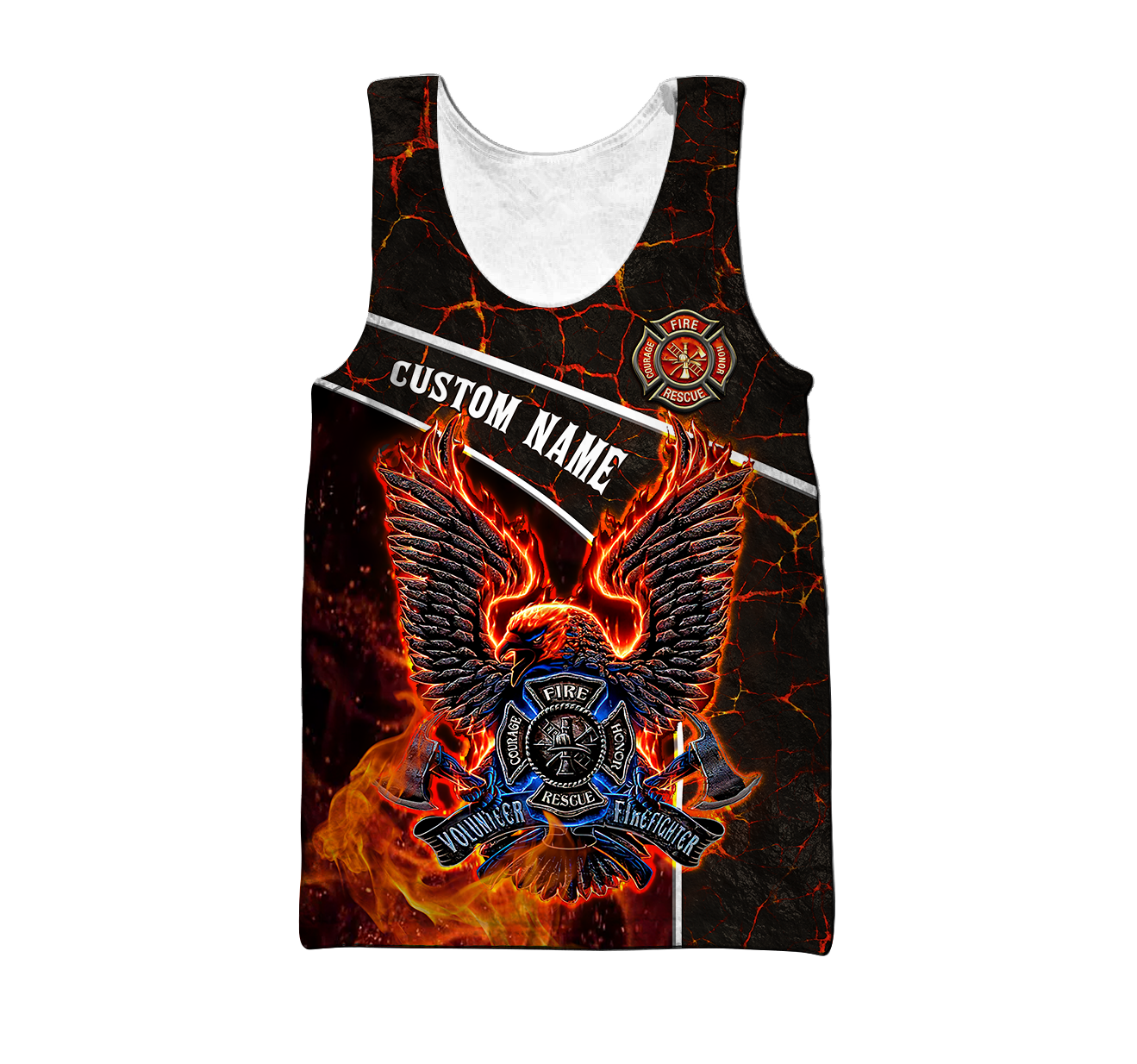 Customize Name Firefighter 3D All Over Printed Unisex Shirts