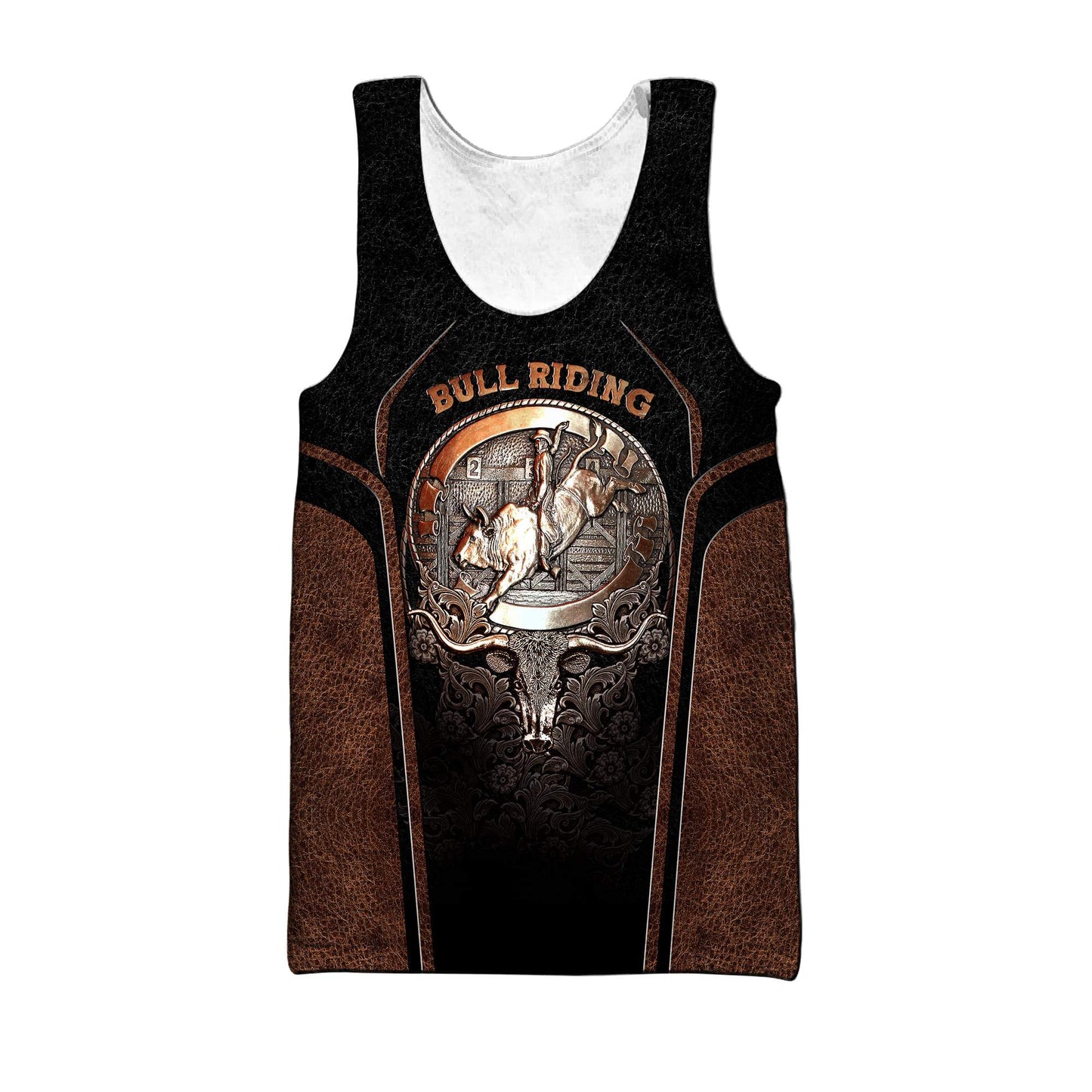 Tmarc Tee Personalized Name Bull Riding Metal Logo 3D All Over Printed Unisex Shirts