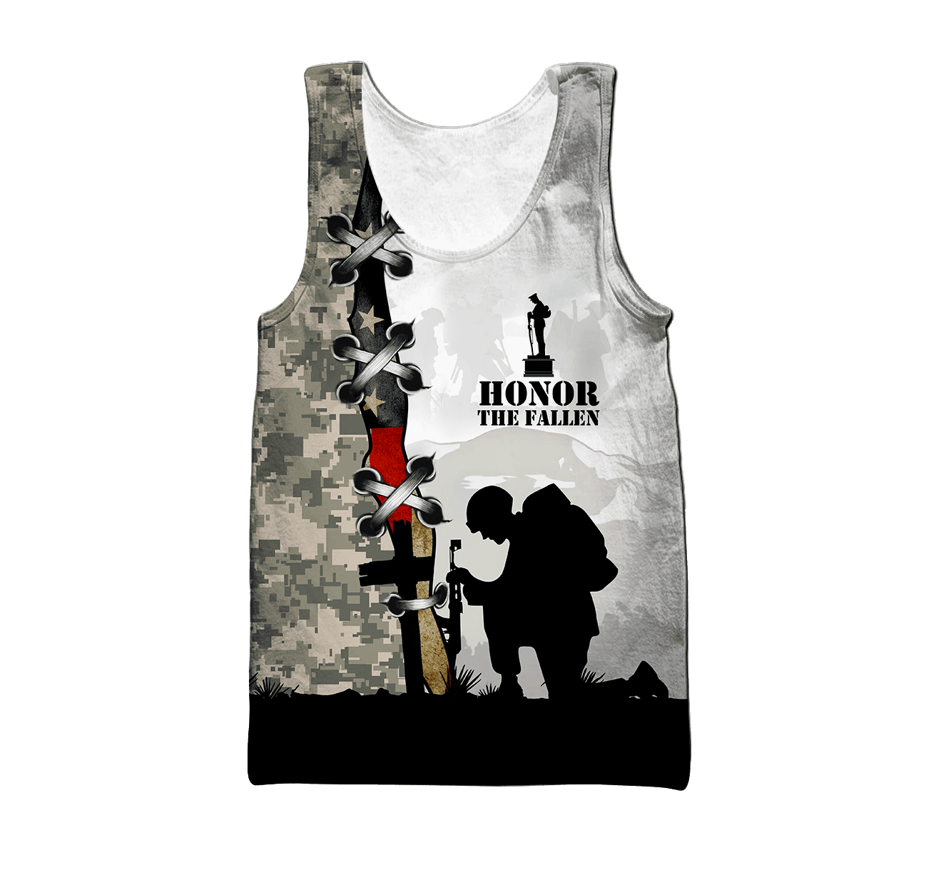 American Veteran 3D Over Printed Unisex Deluxe Hoodie ML