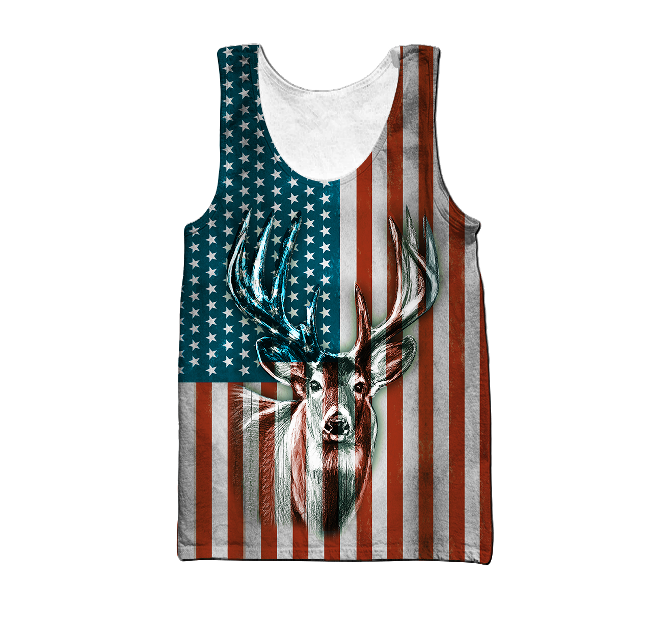 US Deer Persionalized Name 3D All Over Printed Shirts